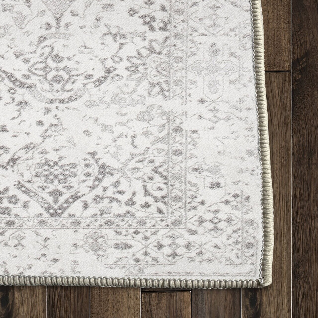 Covor, Kece-Fr17, 80x120 cm, Gri — imaginea 5