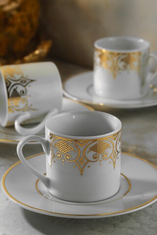 Set de cafea kutahya porselen, ru12kt4307044, 12 piese, portelan