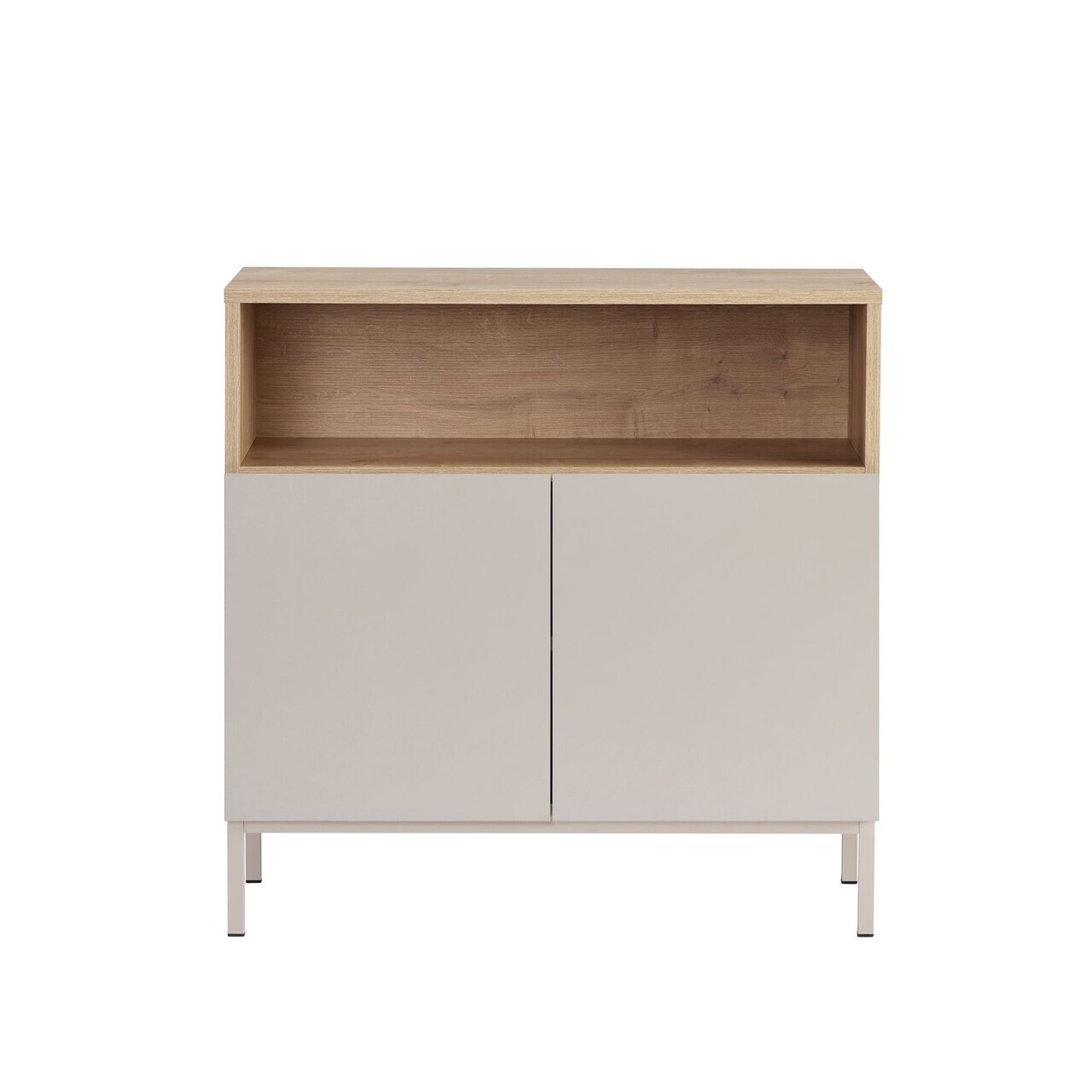 Bufet, Nordure, Palmer, 80x80x40 cm, PAL, Gresie / Stejar Safir — imaginea 4