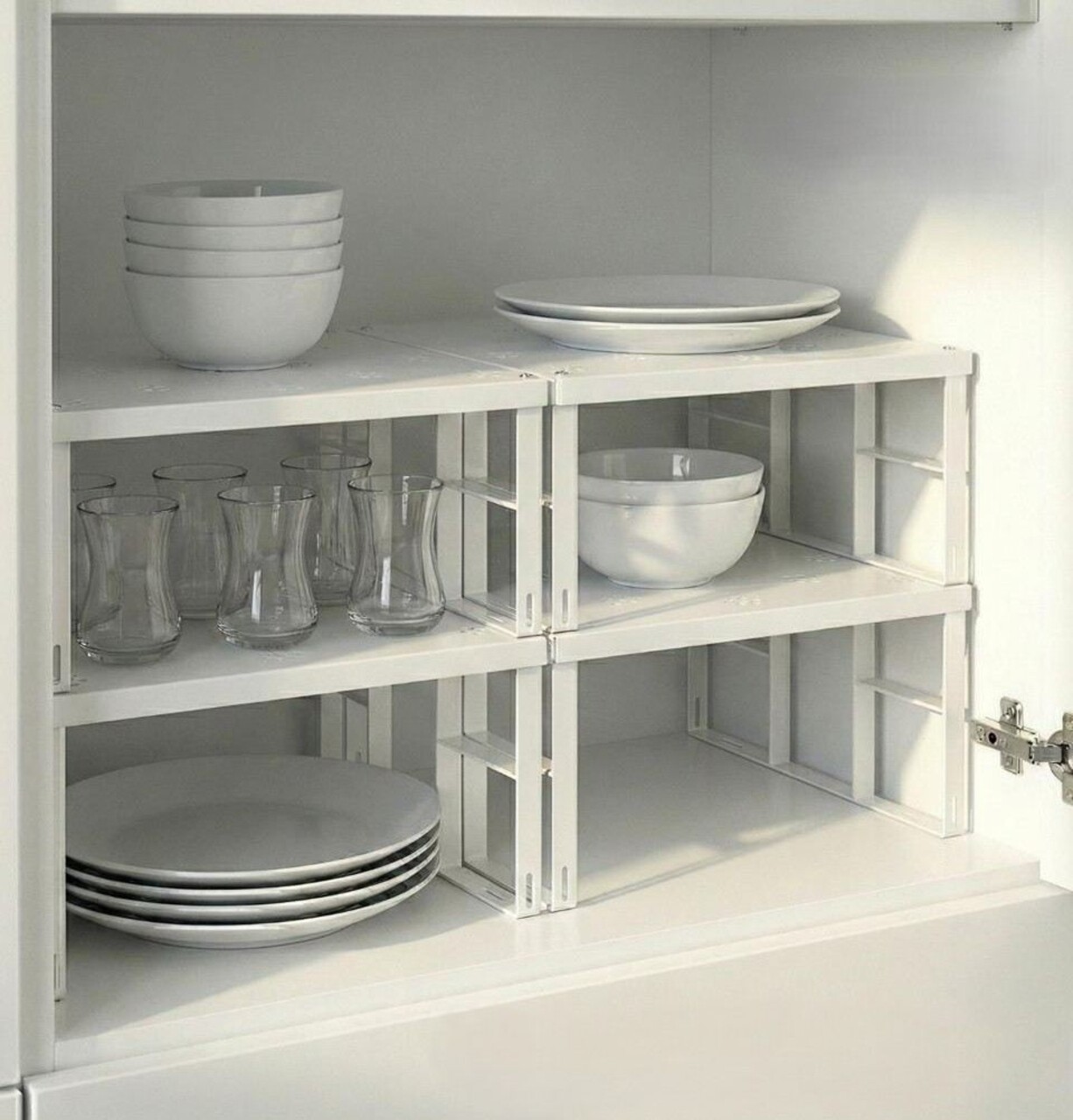 Organizator de bucătărie (4 piese), L'essentiel Maison, 734LRN1105, Dimensiuni: 27,5 x 31,5 x 15 cm (4 bucăți), Alb - view 3