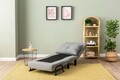 Canapea extensibilă cu 1 loc, Futon, 859FTN2347, Metal , Gri deschis