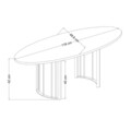 Masuta de cafea, Tuvalle, Tuval 070, 118x42x48.8 cm, Maro / Negru