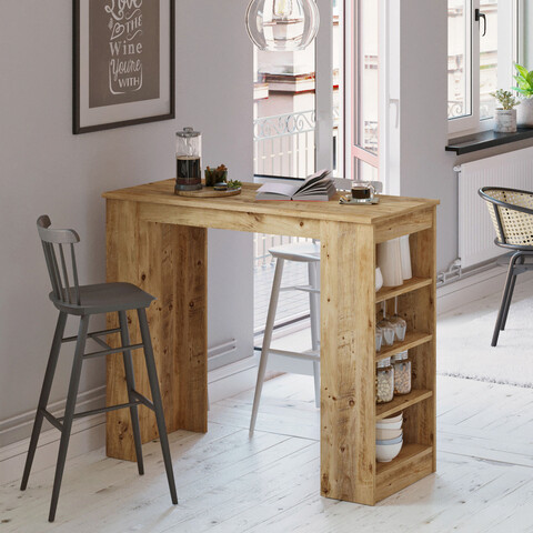 Masa de bar, locelso, st1, 120x101.8x51.6 cm, maro