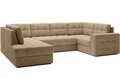 Coltar extensibil stanga 5 locuri ELTAP, LT-09MO, Blewett, 299x198x82 cm, lemn/poliester, maro deschis