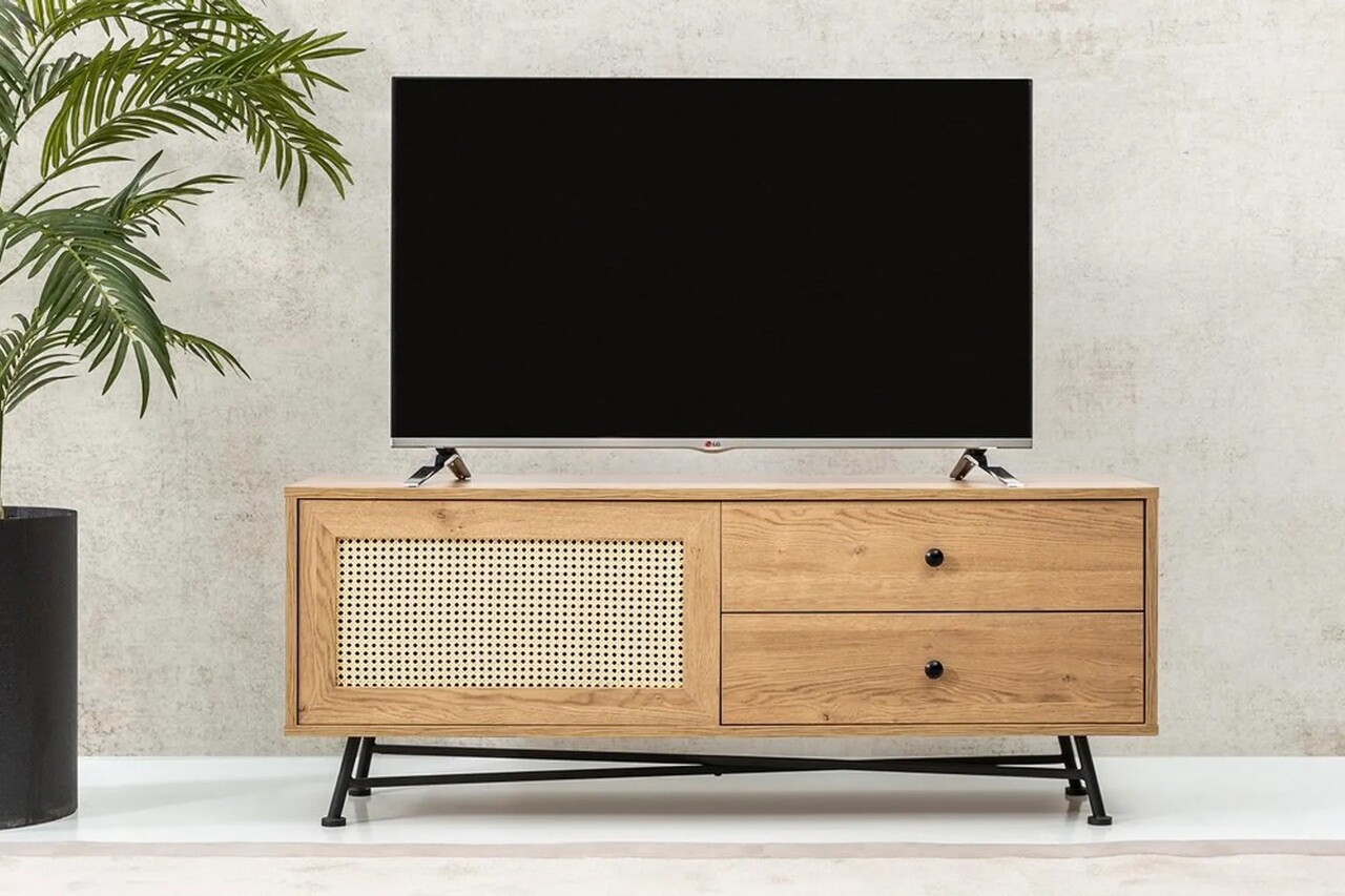 Comoda TV, Hanah Home, Nala 140, 140x55x40 cm, Natural - imagine 4