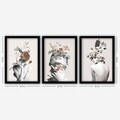 Set 3 tablouri decorative, 3SC06, MDF, Plastic, Multicolor