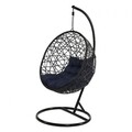 Leagan gradina/terasa Navy, Heinner, 96x61x118 cm, otel si poliester, negru/navy