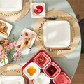 Set de mic dejun, Karaca, 216KRC1251, Portelan , Farfurie intinsa 21.4x21.3x2.2 cm, Multicolor