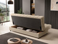 Canapea extensibila 3 locuri ELTAP, Clareta, 197x95x96 cm, lemn/poliester, bej