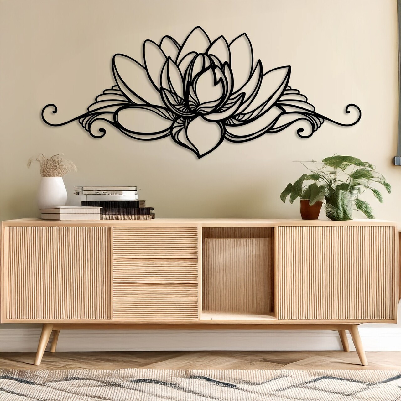 Decoratiune de perete, DCV-1069-MT, Dimensiune: 80 x 35 cm, Negru — imaginea 3
