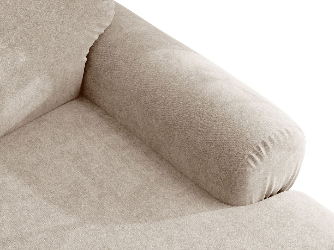 Canapea 4 locuri, Ophelia, Micadoni Home, 257x100x84 cm, tesatura structurata, bej — imaginea 5