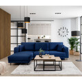 Coltar extensibil stanga 4 locuri ELTAP, LT-40VE, Dalia, 289x190x95 cm, lemn/poliester, albastru