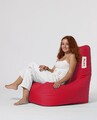 Fotoliu puf, Bean Bag Ferndale, Diamond, 60 x 90 cm, poliester impermeabil, rosu