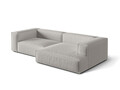 Coltar modular dreapta 4 locuri, Nuria-215, Micadoni Home, 292x147x72 cm, tesatura structurata chenille, gri deschis