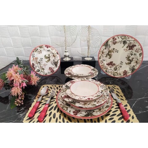 Serviciu de masa, 24 piese, BNS 24 T PRS 227, Helen Porselen, portelan, multicolor