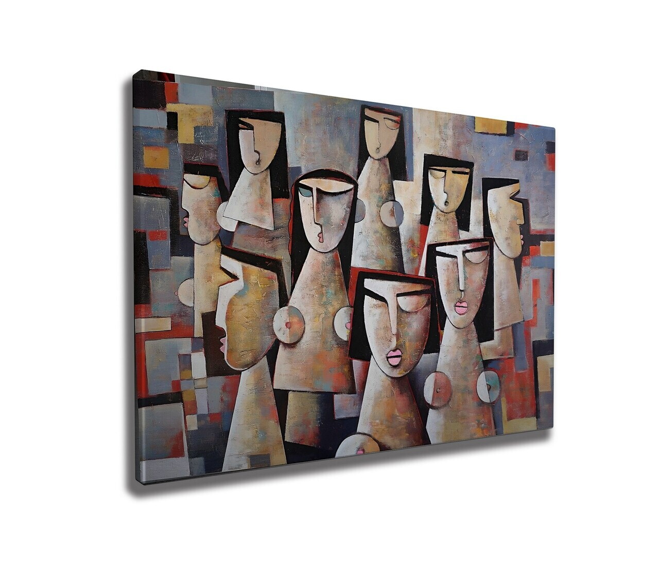 Tablou decorativ, WY325 (50 x 70), Amestec bumbac, Canvas imprimat, Multicolor — imaginea 4