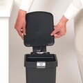 Cos de gunoi cu pedala, Brabantia, StepUp, 10 L, 26.5x20.3x38.1 cm, polipropilena, gri inchis