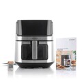 Friteuza cu aer fara ulei InnovaGoods, Fryinn View 6500, 1700 W, 6.5 L, negru/argintiu
