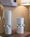Vaza decorativa Bubbles, Mauro Ferretti, 15.5x41 cm, ceramica, crem