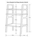 Suport pentru pick-up, Hanah Home, CPT4830-50, 50x90x40 cm, PLACAJ CARPEN, Rosu