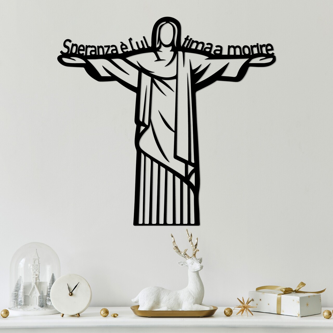 Decoratiune de perete, La Speranza 4, Dimensiune: 56 x 54 cm, Negru