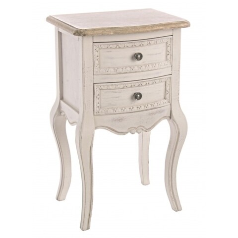 Masuta cu 2 sertare, clarisse, bizzotto, 40x30x67 cm, lemn de paulownia