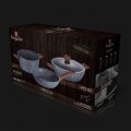 Set oale și tigăi din aluminiu forjat și marmură, 4 piese, Berlinger Haus, Original Brown