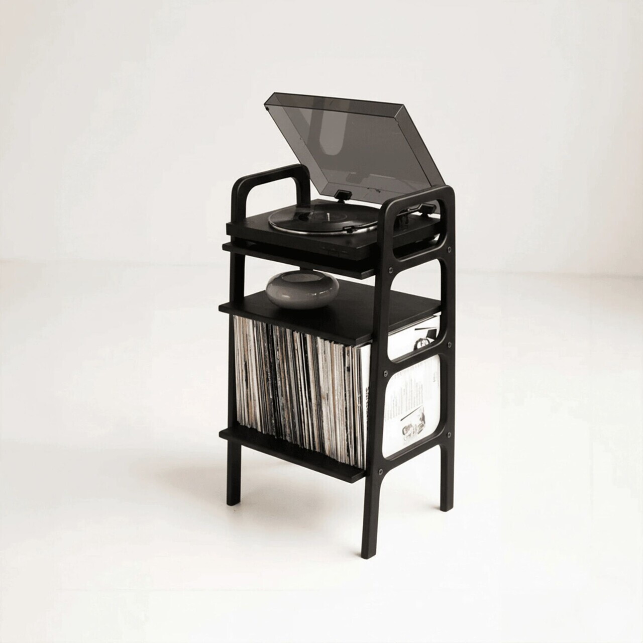 Suport pentru pick-up, Hanah Home, CPT4832-50, 50x90x40 cm, PLACAJ CARPEN, Negru — imaginea 5