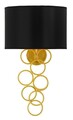 Aplica de perete Rich, Mauro Ferretti, 1 x E27, 20W, 30x20x50 cm, fier, auriu/negru