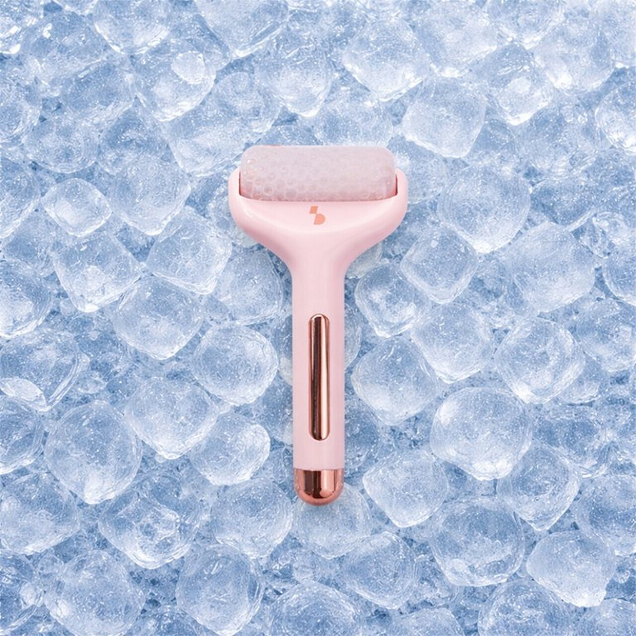 Aparat pentru masaj facial cu gheata Ice Roller, Beper, roz