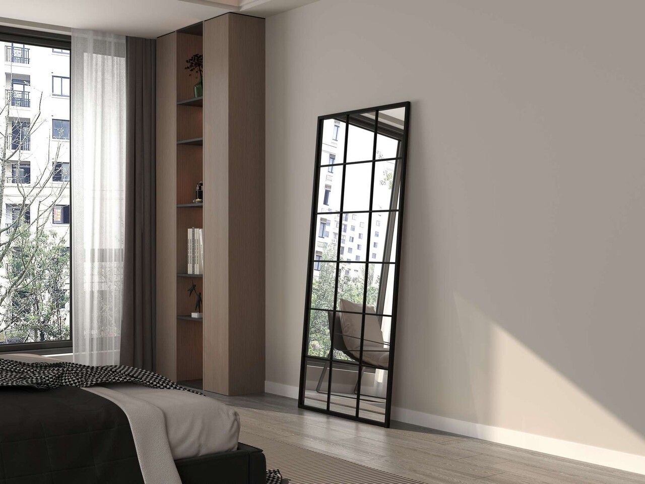 Oglinda Cheval Hanah Home Karex 80x180 cm Metal Negru