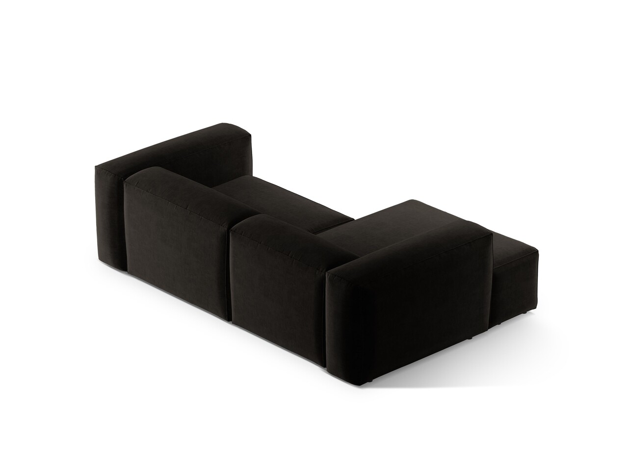 Coltar stanga 2 locuri, Bergamo, Cosmopolitan Design, 244x152x70 cm, tesatura structurata, negru - 1 | YEO