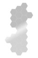 Oglinda decorativa, Mirrorland, Hexagon (20 Pieces), Argintiu