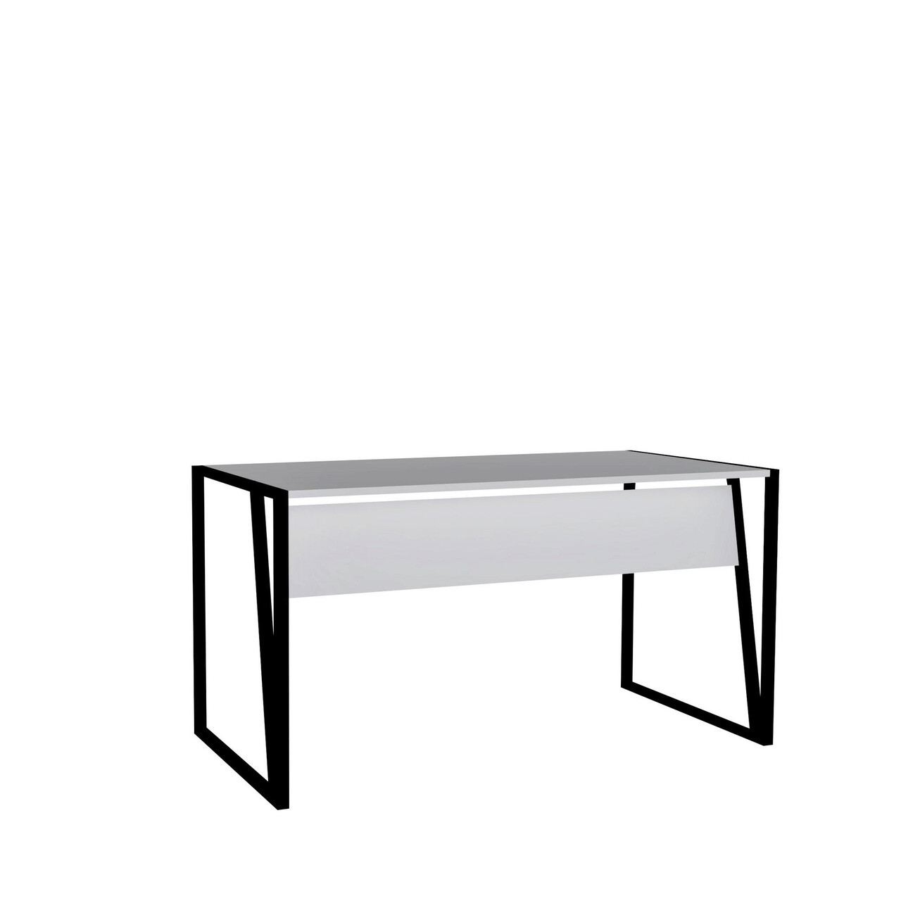 Birou, Puqa Design, Lara, 140x74x70 Cm, PAL, Alb/Negru