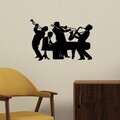 Decoratiune de perete, Musicians, Dimensiune: 50 x 33 cm, Negru