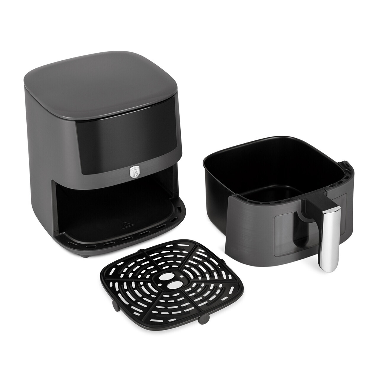Friteuza cu aer cald si fereastra Berlinger Haus, Anthracite, 5 L, 1400W, antracit mat - imagine 3