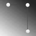 Aplica de perete, Fulgor, 942FLG1286, Metal, Negru / Crem
