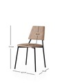 Set scaune 2 piese, Nmobb, Lıma, Negru / nurcă