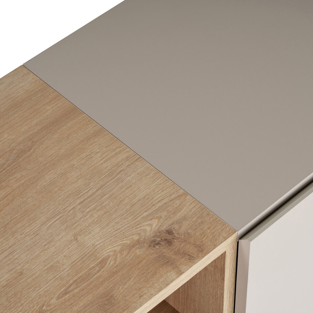 Consola, Nordure, Rialto, 160x80x40 cm, PAL, Gresie / Stejar Safir — imaginea 8