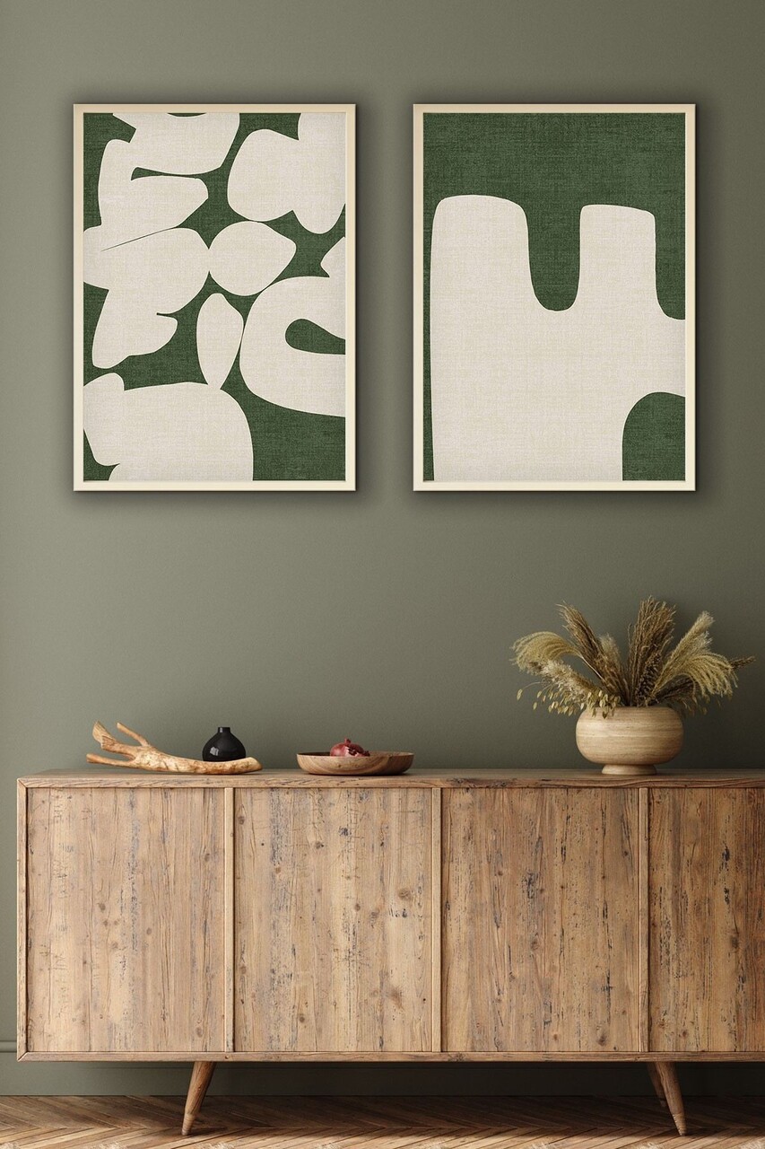 Set 2 tablouri decorative, Huhu202, Cadru: 100% LEMN MASIV (Grosime: 2,5 cm), Multicolor - view 2