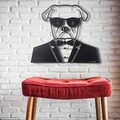 Decoratiune de perete, Bodyguard, Metal, Dimensiune: 42 x 50 cm, Negru