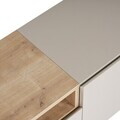 Comoda TV, Nordure, Rivoli, 160x50x35 cm, PAL, Gresie / Stejar Safir