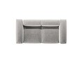 Canapea 2 locuri, Bergamo, Cosmopolitan Design, 224x108x70 cm, tesatura structurata, gri deschis