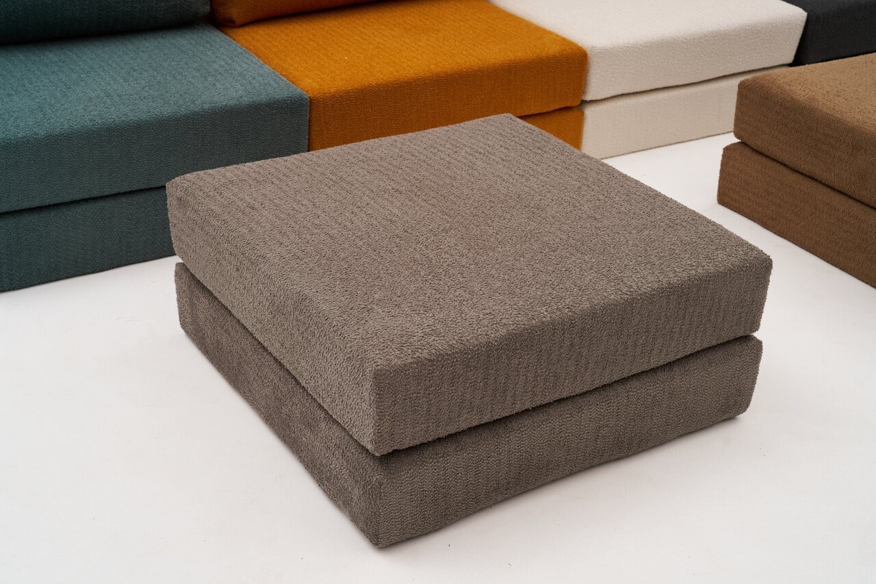 Taburet, Atelier del Sofa, 825BLC5224, Tesatura Chenille, Gri - view 2