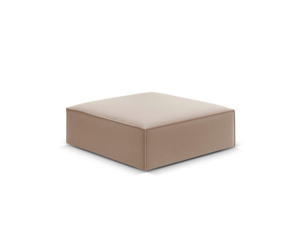 Taburet, Kaelle, Micadoni Home, BL, 100x80x38 cm, catifea, bej - 1 | YEO