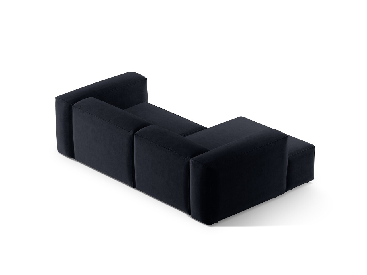 Coltar stanga 2 locuri, Bergamo, Cosmopolitan Design, 244x152x70 cm, tesatura structurata, albastru navy - 1 | YEO