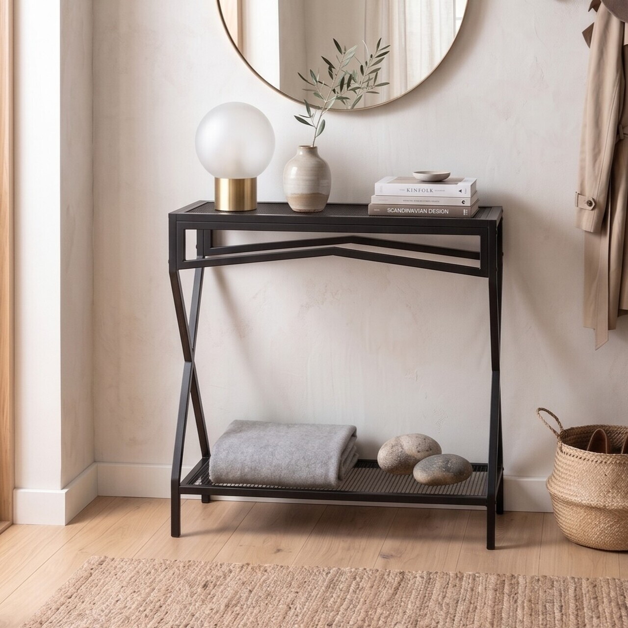 Bufet, Hanah Home, Gilda, 76x83x30 cm, Negru — imaginea 2