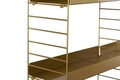 Raft de perete, Cerritos, Cm-068-A, 98x21x100 cm, Metal, Auriu