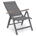 Scaun cu spatar inalt Cesano, 62x68x108 cm, gri