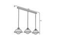 Lustra ELTAP, Almitara, 110x30x110 cm, 3xE27, 15W, otel/PVC, alb/maro